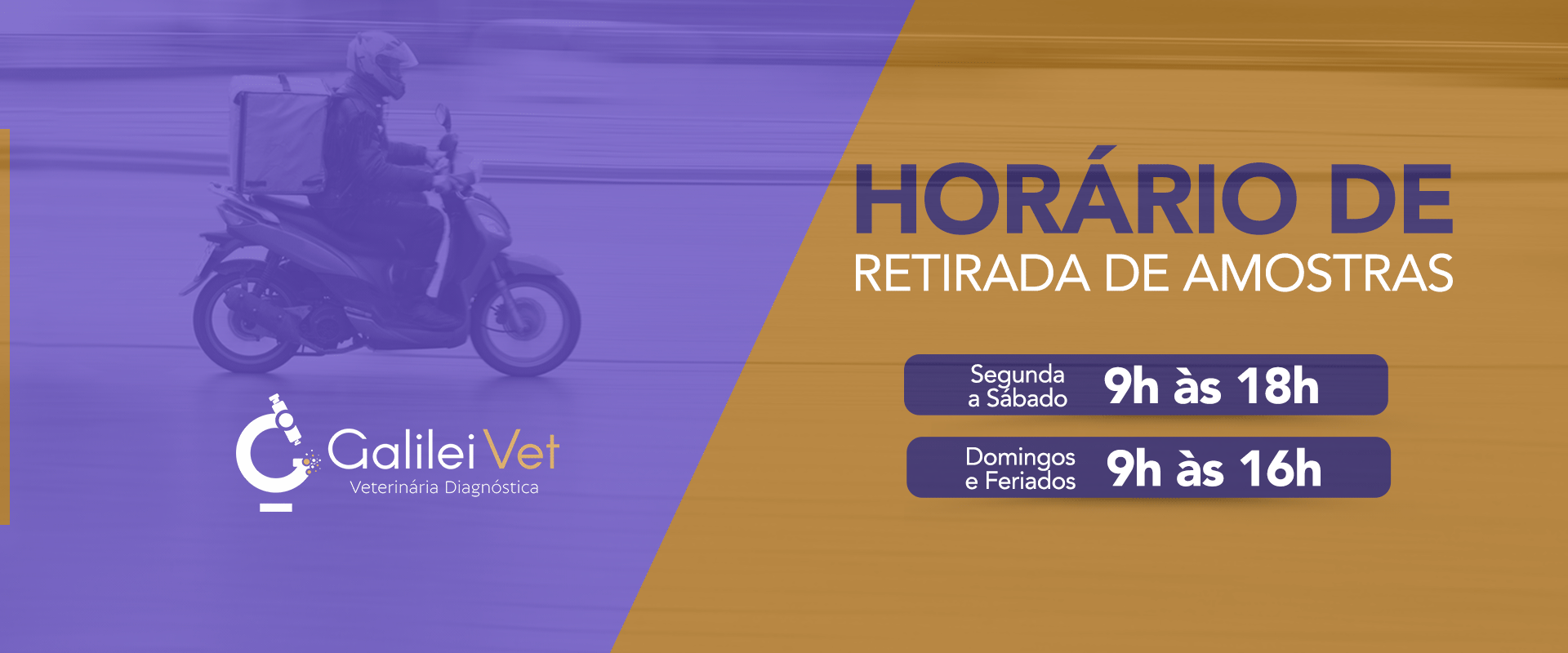 Horário de funcionamento para recolhimento de amostras